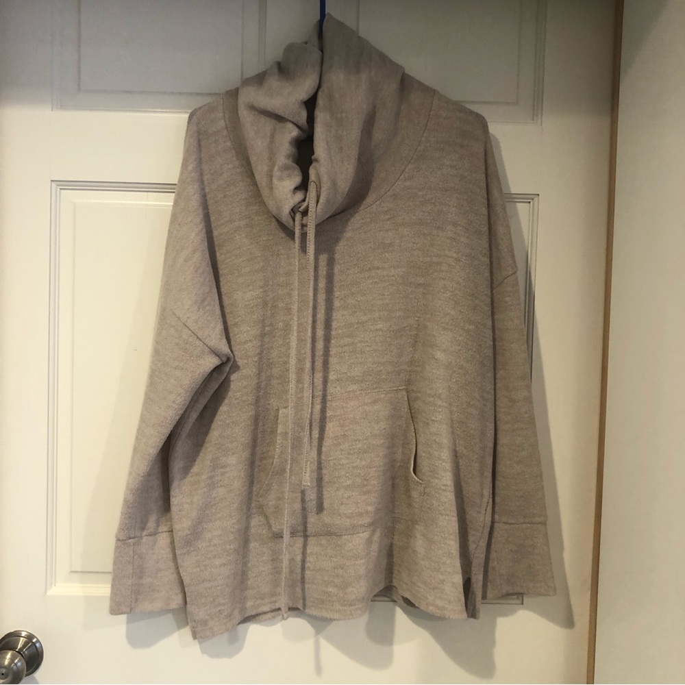 Oatmeal Cowl Neck Sweater